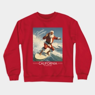 Surfing Santa (Dark Version) Crewneck Sweatshirt